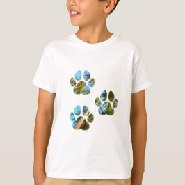 Camiseta Estampas de cães - Palmeiras tropicais