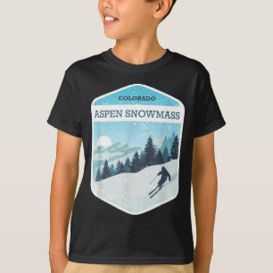 Camiseta estância de esqui aspen snowmass colorado snowboar