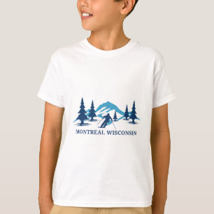 Camiseta Estância de esqui de Montreal Wisconsin Esqui Esqu