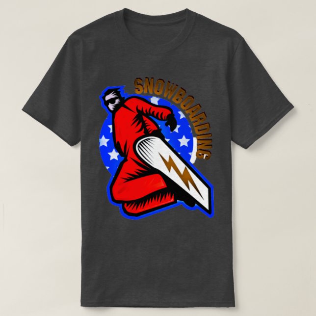 Camiseta Estância de esqui de prato de neve2 (Frente do Design)