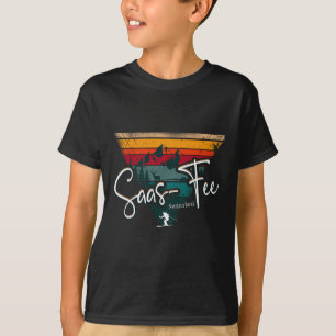 Camiseta Estância de esqui Saas-fee Alpes suíços Esqui alpi