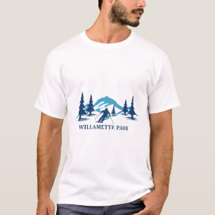 Camiseta Estância de esqui Willamette P Oregon Esquiador Es