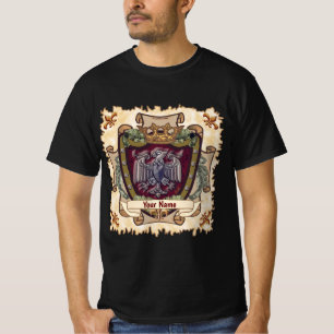 Camiseta Estandarte da Coroa Águia Sobrenome