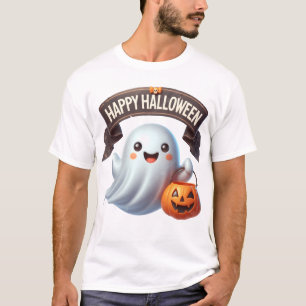 Camiseta Estandarte Feliz Halloween Presente de Doces ou Tr