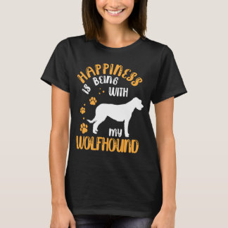 Camiseta Estar com o meu Lobo Irlandês de Greyhound Irlandê