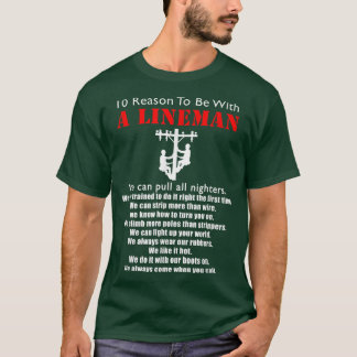Camiseta Estar Com Um Lineman Engraçado Lineman Cita Presen