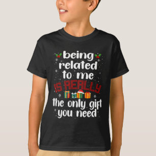 Camiseta Estar Relacionado A Mim Família De Natal Engraçada
