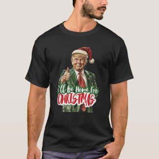 Camiseta Estarei em casa para o Natal.