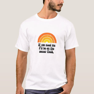 Camiseta Estarei No Campo De Futebol, Engraçado Retro Vint
