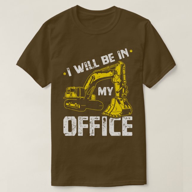 Camiseta Estarei No Meu Escritório (Frente do Design)