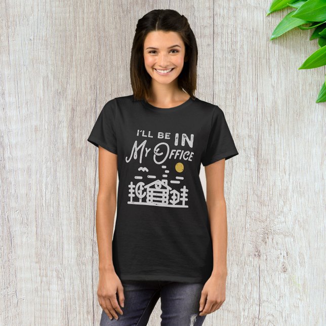 Camiseta Estarei No Meu Escritório (Criador carregado)