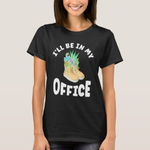 Camiseta Estarei No Meu Escritório Agricultura Jardineira M