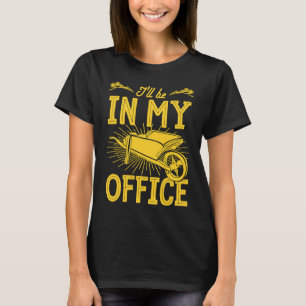 Camiseta Estarei No Meu Escritório Carrinho De Mão Floral F