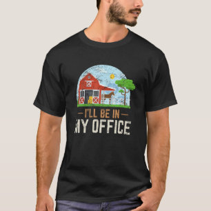 Camiseta Estarei No Meu Escritório Cavalos De Fazenda Caval