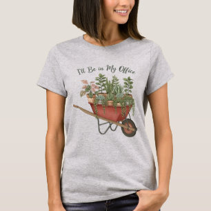 Camiseta Estarei no Meu Escritório Citação Divertida para A