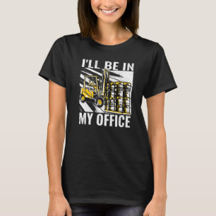 Camiseta Estarei no meu escritório... homens do operador do