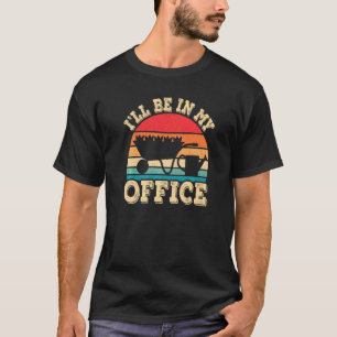 Camiseta Estarei no meu escritório jardinagem Retro Jardin