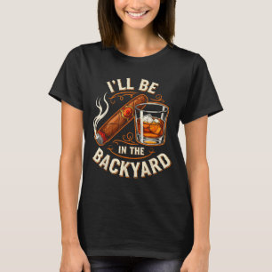 Camiseta Estarei No Quintal Cigarros Engraçados E Amantes D