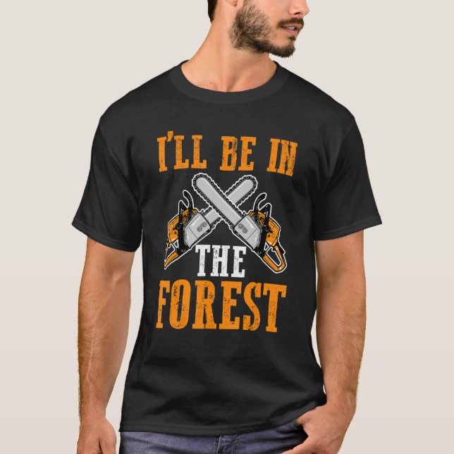 Camiseta Estarei No Trabalho Da Floresta. (Frente)