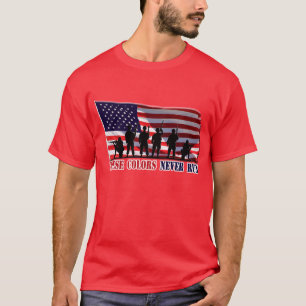 Camiseta Estas cores nunca funcionam o t-shirt (vermelho)