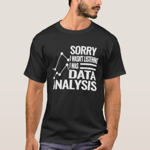 Camiseta estatística da tecnologia de dados do analista de