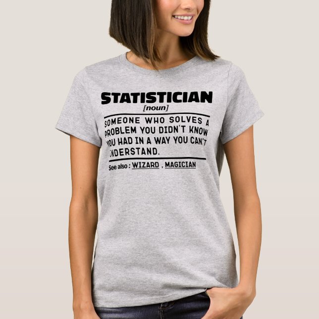 Camiseta Estatística Noun Definition Spreadsheet Engraçado (Frente)