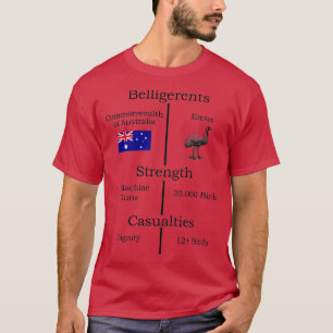 Camiseta Estatísticas da Guerra do excelente Emu