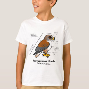 Camiseta Estatísticas Ferruginous do falcão
