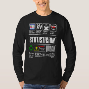 Camiseta Estatístico Rótulo Habilidades Resolução de Proble