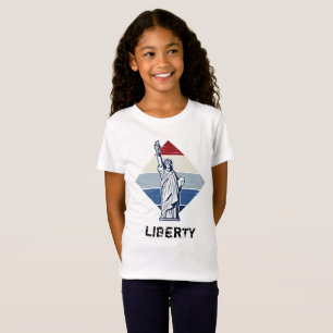 Camiseta Estátua Americana Patriótica da Liberdade se Afa