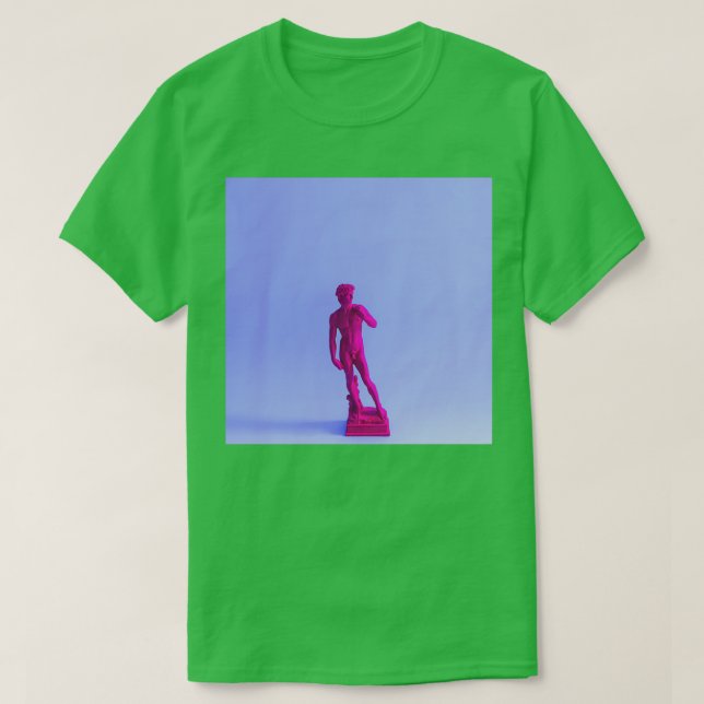 Camiseta estátua antiga púrpura (Frente do Design)