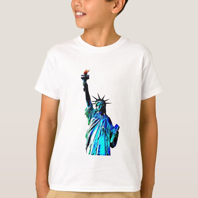Camiseta Estátua Azul da Liberdade (Frente)
