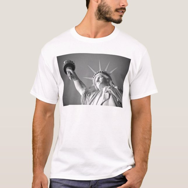 Camiseta Estátua Branca Negra da Liberdade (Frente)