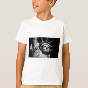 Camiseta Estátua Branca Negra da Liberdade, Nova Iorque