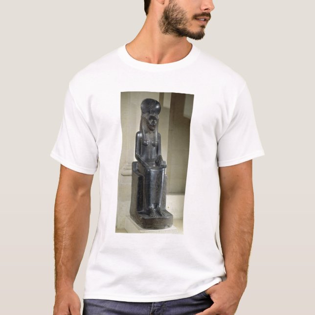 Camiseta Estátua da deusa leão-dirigida Sekhmet, do th (Frente)