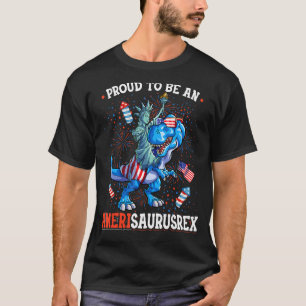 Camiseta Estátua Da Liberdade 4 De Julho Dino Boys Men Amer