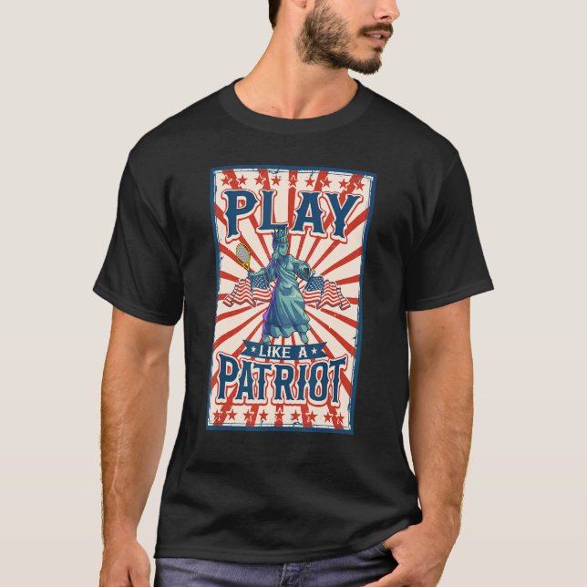 Camiseta Estátua da Liberdade 4 de julho Mulheres Homens U. (Frente)