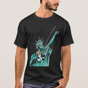 Camiseta Estátua da Liberdade, Anti Trump, Política Diverti