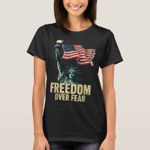 Camiseta Estátua da Liberdade Bandeira Gráfica Dom Sobre Me