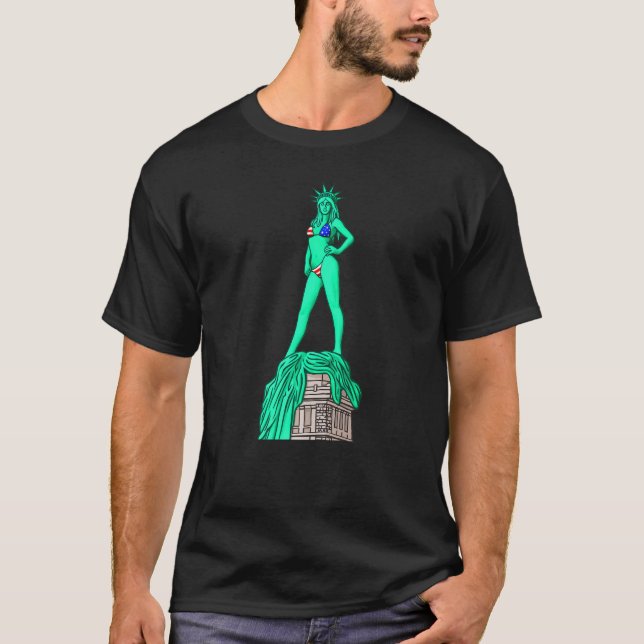 Camiseta Estátua Da Liberdade Bikini (Frente)