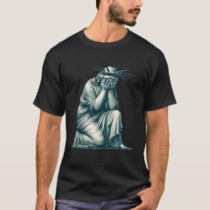 Camiseta Estátua da Liberdade Chorando Paródia A