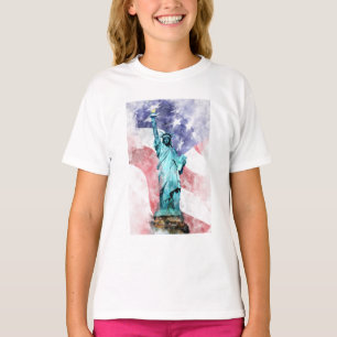 Camiseta Estátua da Liberdade com marca de água