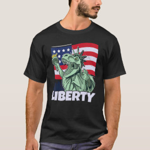 Camiseta Estátua da Liberdade dos Estados Unidos Bandeira e