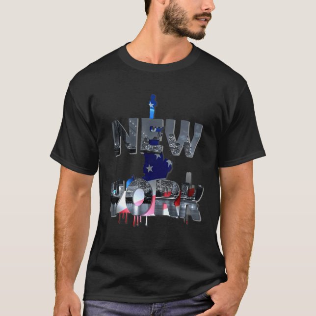 Camiseta Estátua Da Liberdade Dos Eua, Nova Iorque Mulheres (Frente)