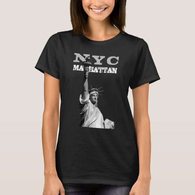 Camiseta Estátua da Liberdade Dupla Sida Manhattan Mulheres (Frente)