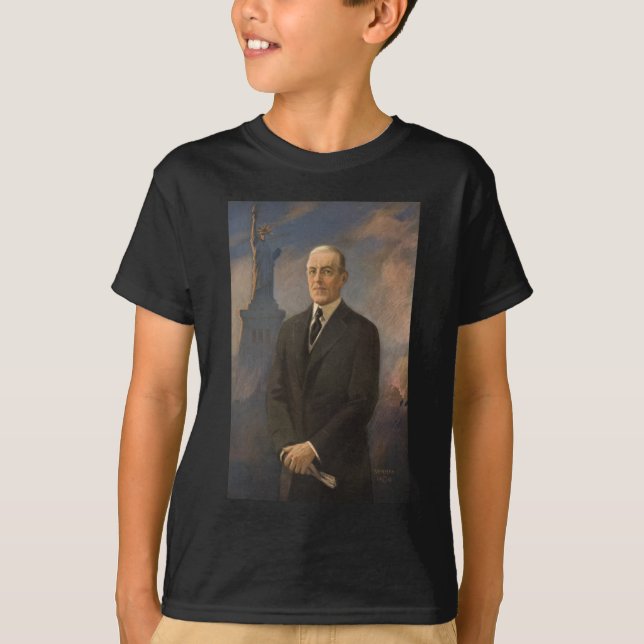 Camiseta Estátua da Liberdade e Presidente Woodrow Wilson (Frente)