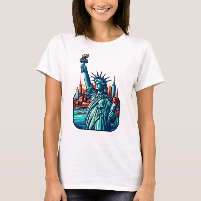 Camiseta Estátua da Liberdade em Nova Iorque (Frente)