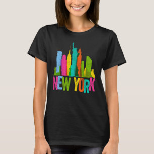 Camiseta Estátua da Liberdade I Lov do Skyline Heartbeat de