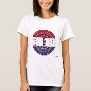 Camiseta Estátua da Liberdade LIBERDADE,IGUALDADE,JUSTIÇA,L