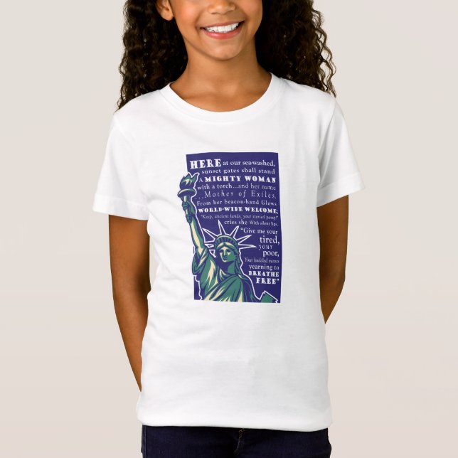 Camiseta Estátua da Liberdade, Mãe dos Exilados - (Frente)